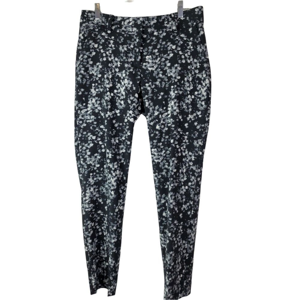 Ann Taylor Women's Gray Black Floral Career Pants Slacks‎ Size 6 Business GUC